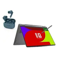 Lenovo Yoga 7 2-in-1 16 U7-32GB-1TB + Earbuds Intel Core Ultra 7 355 Prozessor LPE-Kerne bis zu 3,50 GHz P-Kerne bis zu 4,70 GHz, Windows 11 Home 64, 1 TB SSD M.2 2242 PCIe 4.0 QLC
