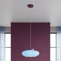 Eglo Hängelampe Berardelli, dimmbar, violett / pink / rose, für Wohn- / Esszimmer, Glas, Modern, Pendelleuchte