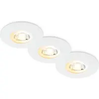 Briloner LED Einbaustrahler 68mm 3er Set Flach Einbauleuchten 230V Einbauspot 230V