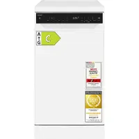 Exquisit Geschirrspüler 11 Maßgedecke | Energieklasse C | 7 Spülprogramme | Aquastop | Besteckschublade | Unterbaufähig | Startzeitvorwahl | Weiß