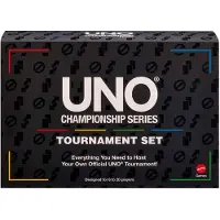 Mattel Games UNO Championship-Reihe Turnier-Set Kartenspiel für große Gruppen von 6 bis 20 Spielern, Kartenspiel, Abwurf, 7 Jahr(e)