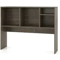 Costway Tischregal, 4 Fächer, Aufsatz, Bücherregal, Organizer 94x25x73cm Grau