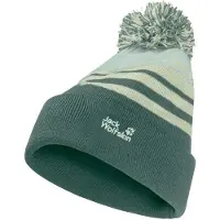 Jack Wolfskin Stripy Pompom Beanie K sago palm (E0271) S