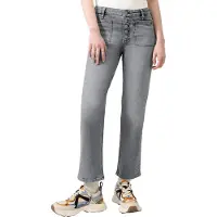 QS Bootcut-Jeans , Damen, Gr. 36, N-Gr, grau (grau used), Denim/Jeans, Obermaterial: 99% Baumwolle, 1% Elasthan, unifarben, bootcut fit lang, Jeans Bootcut-Jeans, mit Stretch und aufgesetzten Taschen