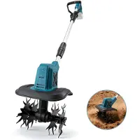 StarTech.com Elektrische Gartenfräse und Rasentrimmer - Kabellos bürstenlos 550W Motor - Tragbares Gartengerät - Edelstahl - Für Akkubetrieb - Blau