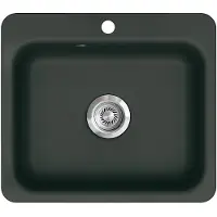 SYSTEMCERAM Flächenbündige Spüle JUNA 57 F in EIBE mit Handbetätigung / / Keramikspüle