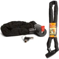 HomeShopXL Wheelzone - Kettenschloss/Vorhängeschloss für Fahrräder/Roller/Mopeds - 100CM - Fahrradschloss - mit 2 Schlüsseln