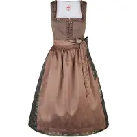 Spieth & Wensky Dirndl "Dirndl Klavier", Damen, Gr. 38, N-Gr, braun, Obermaterial: 100% Polyester PES., uni, regular fit, Kleider Dirndl, mit Reißverschluss