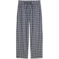 Marc O'Polo Pyjamahose , Herren, Gr. S, N-Gr, blau (schwarz, flieder kariert), Flanell, Obermaterial: 100% Baumwolle, lang, Hosen Pyjamahose