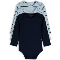 Tommy Hilfiger Langarmbody "3 PACK COMBI BODYSUIT LS" Packung, 3 Regular Fit, weiche Baumwollmischung, für Babys
