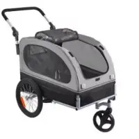Famanu Fahrradanhänger für Hunde - Faltbar, mit Reflektoren, max. 40 kg