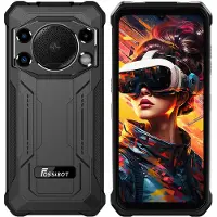 FOSSiBOT Smartphone F110L – 4G-fähiges Android, 128 GB Speicher, 4 GB RAM, 6.745 Zoll, Unisoc Tiger T615 Prozessor, 10.000 mAh Akku – Schwarz