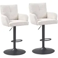 Home24 Barstuhl - 2er-Set - Cord / Stahl