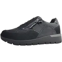 Waldlaufer K-Ramona Damenschuhe sportlicher Schnürer Schwarz Freizeit