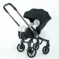 StarTech.com Babywagen - 4-in-1-Kombikinderwagen - Für geborene - Faltbar - Leicht - Hohe Sitzposition - Aluminiumrahmen - Belastbar bis 25 kg - Schwarz