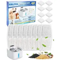 Sonstiges Ersatzfilter für Trinkbrunnen 3.2L Kabellos 16 Stück (8 Aktivkohle + 8 Schwamm) Mehrschichtige Filtration