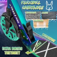 RE:SPORT Cityroller für Kinder & Erwachsene mit LED, Klingel & Tragegurt | Kickscooter Tretroller inkl. Handbremse & Doppelfederung | Scooter höhenverstellbar & klappbar