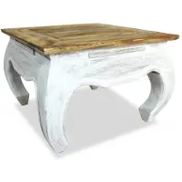 vidaXL Beistelltisch Massives Mahagoniholz 50x50x35 cm
