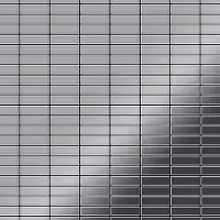 ALLOY Mosaik Fliese Massiv Metall Edelstahl Hochglanz Grau 1,6mm Cabin-s-s-m 1 Paket mit 10 Matten 1,01 m2 Grau
