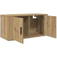 Helloshop26 - Modernes rechteckiges TV-Wandmöbel mit praktischem Stauraum 80 x 34,5 x 40 cm handgefertigtes Eichenholz 02_0052703
