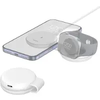 IMoshion 2-in-1 kabelloses Reiseladegerät 25 W - iPhone / AirPods / Apple Watch - Qi2.2 - Weiß