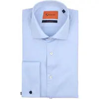 Suitable Hemd Doppelmanschette Blau