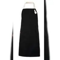 VELILLA Latzschürze 2-farbig für Hotel & Gastronomie ⚥ Schwarz One Size