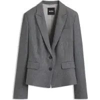 BOSS Slim-Fit Blazer aus meliertem Flanell Grösse 36