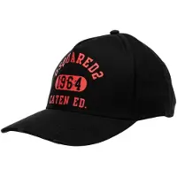 Dsquared2 - "1964" Baseball-Mütze für Herren/Damen Unisex, Baumwolle (Schwarz)