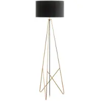 Eglo Stativ Stehlampe Camporale, Lampe Wohnzimmer mit Textil-Schirm, Standleuchte, Design Stehleuchte mit Schalter, E27