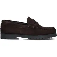 Les deux Herren Slipper Hairy Suede Loafer - Bruin - Größe 45
