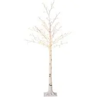 HOMCOM LED Baum, 150 cm Lichterbaum, Kirschbaum mit 120 LEDs, 3 Helligkeitsstufen