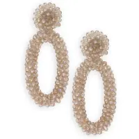 PAULIE POCKET Damen Schmuck Oval Benthe Earring - Creme - Größe ONESIZE