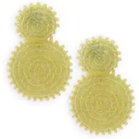 PAULIE POCKET Damen Schmuck Small Double Beads Earrings - Geel - Größe ONESIZE