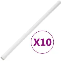 DKD Home Decor vidaXL Installationsrohre mit Clips Ø30 mm 10 m PVC