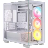 Corsair 2800X RS-R ARGB, Midi Tower, PC, Weiß, Mini-ITX, micro ATX, Edelstahl, Kunststoff, Gehärtetes Glas, Gaming