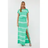Esqualo Skirt Tie Dye Green Größe: M | Maxiröcke Outlet | Damen | Grün