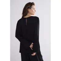 Summum Woman Top Hammered Viscose Black Größe: 34 | Longsleeves Outlet | Damen | Schwarz