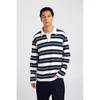 America Today Lenny Blue/white Größe: XXL | Longsleeves Outlet | Herren | Blau