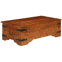 vidaXL Couchtisch Massivholz mit Honigfarbenem Finish 110x55x35 cm
