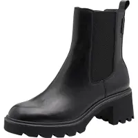 Tamaris Leder-Chelsea-Boots in Schwarz - 42