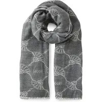JOOP! Damen Schal - Webschal, Cornflower, Logo, Jacquard, Bicolor