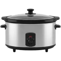 Swiss Haus SLC1012 Slow Cooker 3,5L – Schongarer mit herausnehmbarer Keramikschüssel, Warmhaltefunktion & Glasdeckel, energiesparend, Edelstahlgehäu