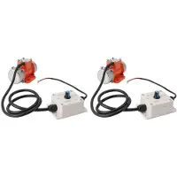 ISTOVO 2X 12-V-Vibrationsmotor Aus Aluminiumlegierung, 4000 U/Min, Einstellbare Geschwindigkeit, Bürstenloser Gleichstrom-Betonrüttler für Geräte (15 W)