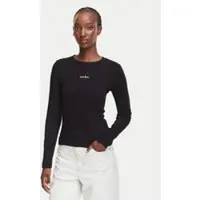 GUESS Langarmshirt STAR EMBRO LS CN RIB TOP damen