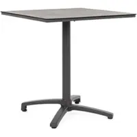 Bizzotto Garten-Bistrotisch Claret - Aluminium Anthrazit, HPL Grau Dunkel, 70 x 70 cm