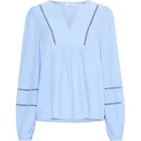 B.young Langarmbluse "Damen Langarm-Bluse BYILVILYA", Damen, Gr. 34, blau (vista blau), Obermaterial: 58% Polyester PES. 42% Viskose CV., Blusen Langarmbluse