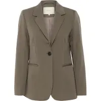 Kaffe Blusenblazer "Damen Blazer KASAKURA", Damen, Gr. 38, braun (major braun), Obermaterial: 77% Polyester PES. 18% Viskose CV. 5% Elasthan EL., Blazer Blusenblazer