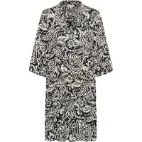 Kaffe Midikleid "Damen Kleid KAellen", Damen, Gr. 36, N-Gr, schwarz (schwarz chalk paisley), Obermaterial: 100% Viskose LENZING ECOVERO CV LenzEcov., Kleider Midikleid