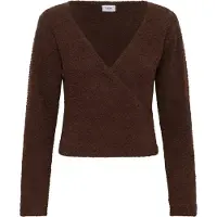 Saint tropez Langarmbluse SAINT TROPEZ "Damen Bluse langarm NadalieSZ", Damen, Gr. L, braun (chocolate braun), Obermaterial: 100% Polyester PES., Blusen Langarmbluse